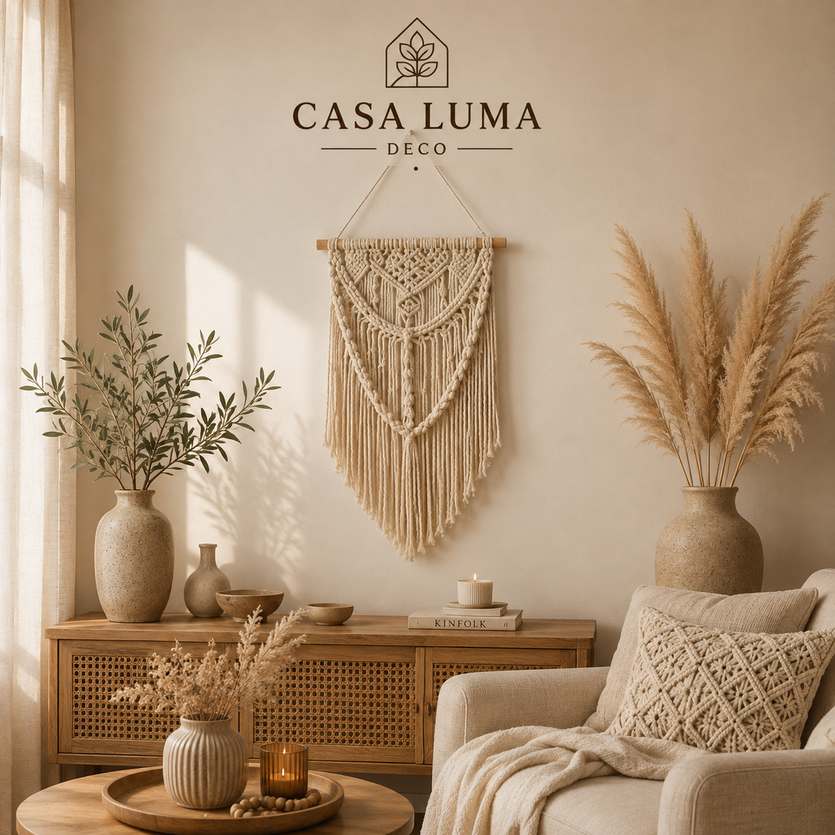 Handwoven Boho Macrame Wall Hanging | Cotton Woven Tapestry | Handmade Fiber Wall Decor