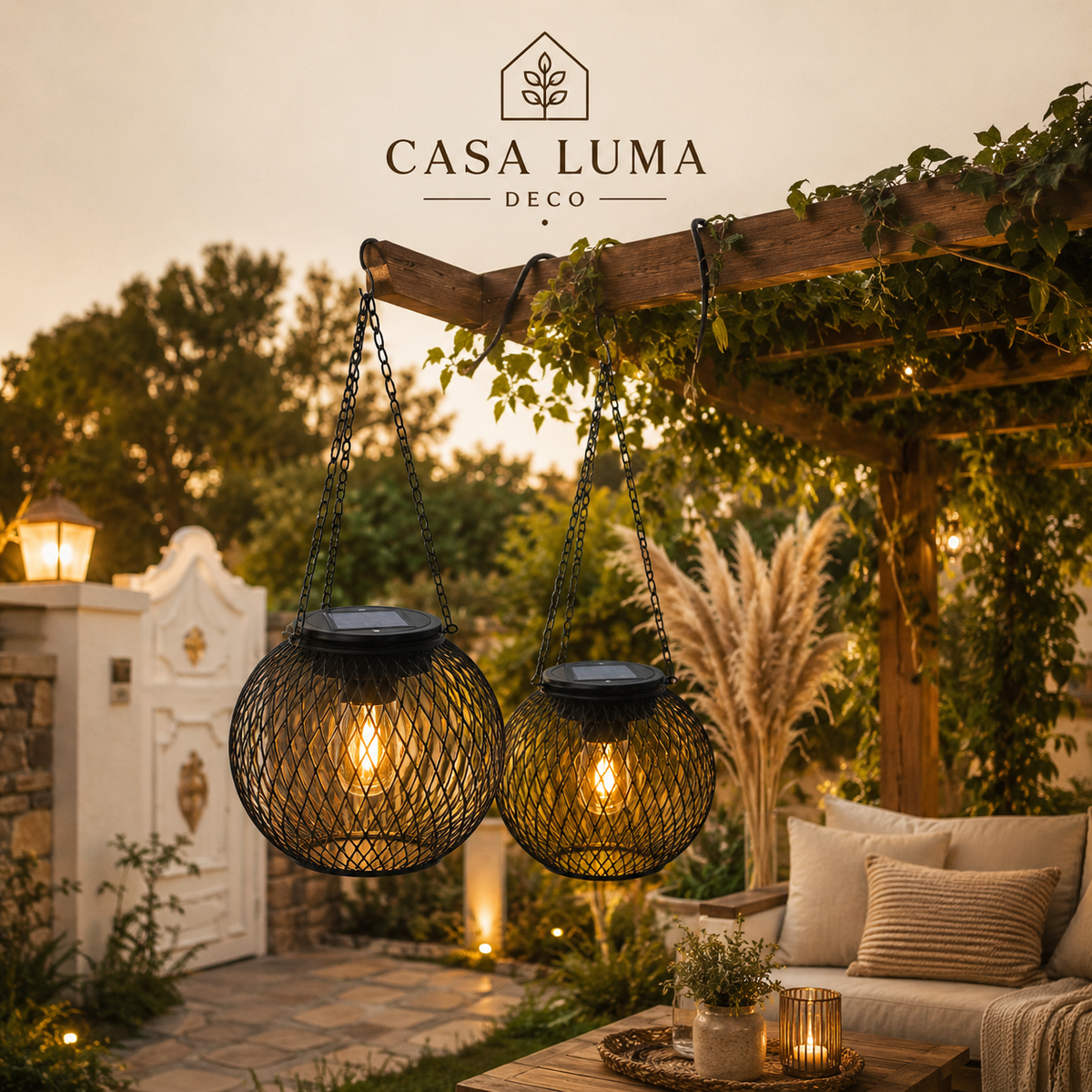 Solar Hanging Lantern | Waterproof Outdoor Garden LED Light